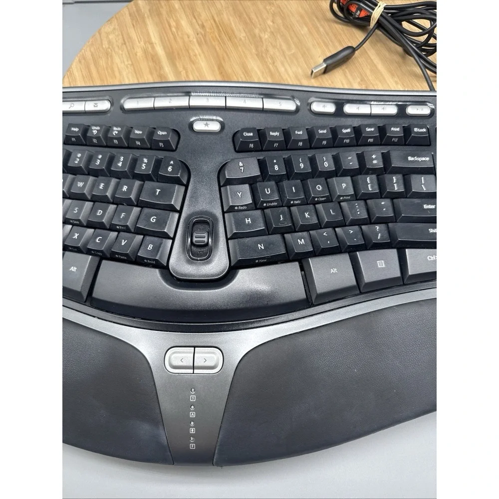 Microsoft Keyboard 4000 v1.0 Natural Ergonomic USB Wired KU-0462 Tested